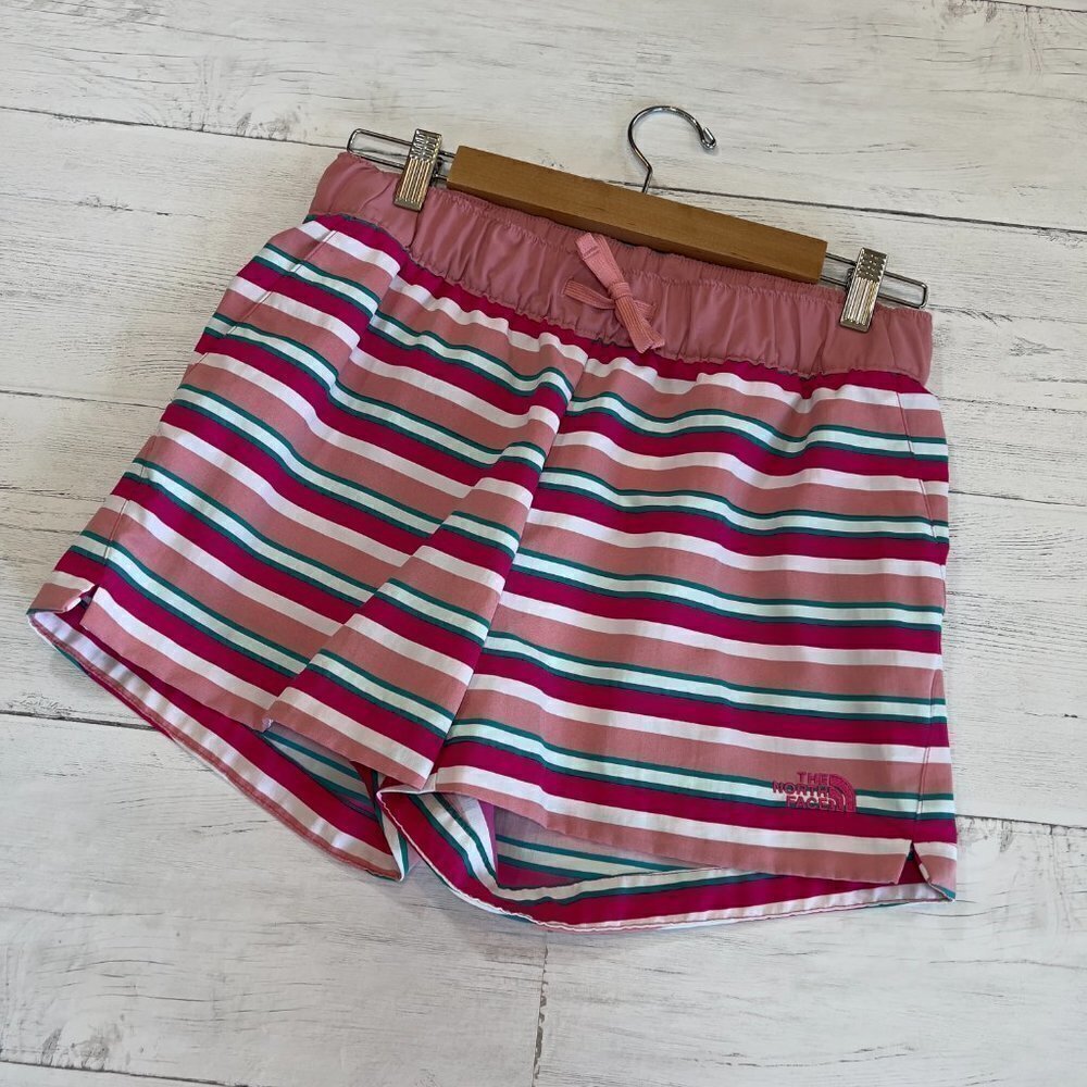 The North Face Shorts Womens Size Small Classic V Pink Striped Mini 4 in Outdoor - Picture 5 of 16